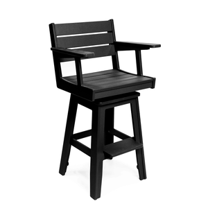 Polyboard Swivel Pub Chair Black