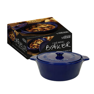 Ceramic Brie Baker Blue