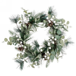 Green & White Foliage Wreath