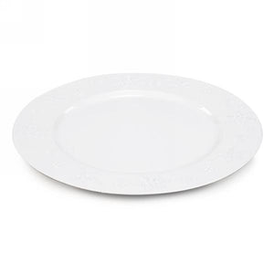 Charger plate with snowflakes