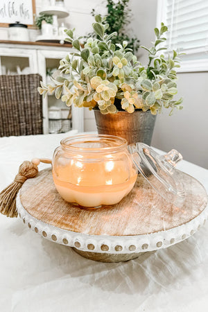 TSM Glass Pumpkin Soy Candle