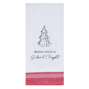 Mama needs a silent night tea towel
