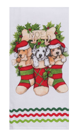 Tea Towel - Stocking Pups