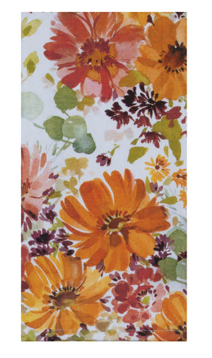 AJ Floral toss Terry Tea Towel