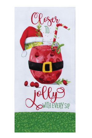Jolly Santa Terry Tea Towel