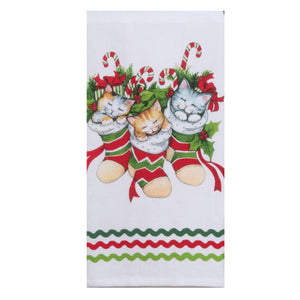 Meowy Christmas Terry Tea Towel