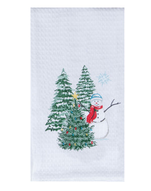 Waffle Tea Towel - Snowman