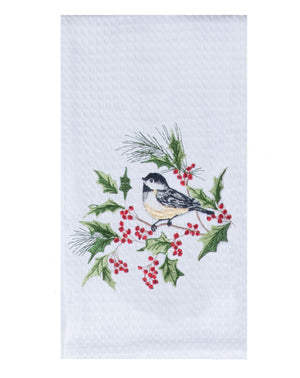 Waffle Tea Towel - Chickadee