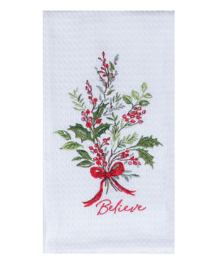 Waffle Tea Towel - Holly Berry