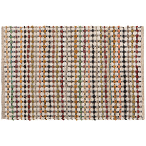 Stipple Cotton Jute Chindi Rug