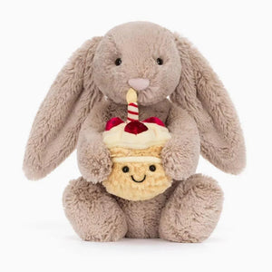 Jellycat - Bashful Beige Bunny 'Birthday'