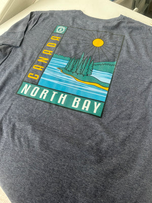 Unisex North Bay T-Shirt Heather Navy