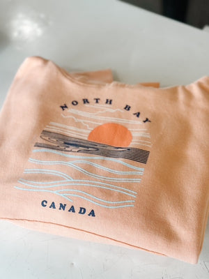 North Bay Landmark Hoodie - Peach