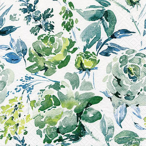 Lunch Napkin Green Floral