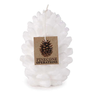 White Pinecone Candle