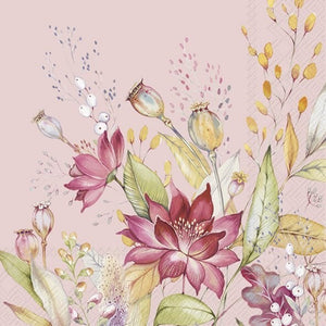 Lunch Napkin - Autumn Meadow Pink