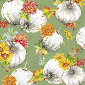 Cocktail Napkin - cucurbita and flowers