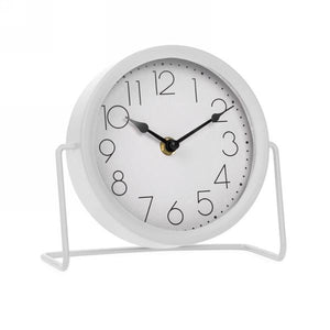 White Table Clock on Stand