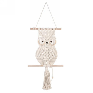 Natural Macrame Owl Hanger