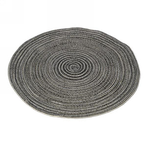 Round Grey Swirl Placemat