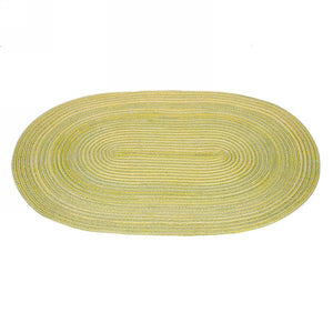 Oval green & yellow Swirl Placemat