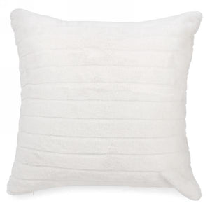 Off White Faux Fur Cushion