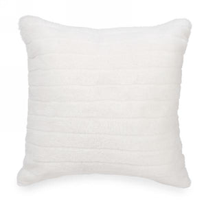 Faux Fur White Cushion