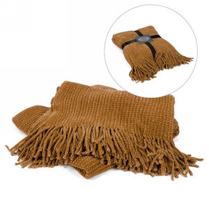 Ochre Throw with Tassles