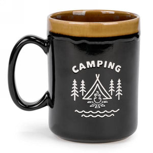 Black Camping Mug