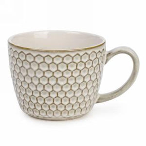 Cream Textured Ceramic Mug