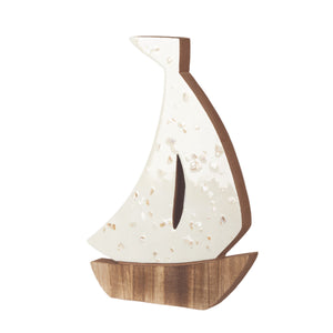 Sailboat White Wood