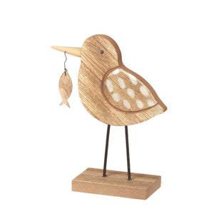Natural Bird with Fish Decor