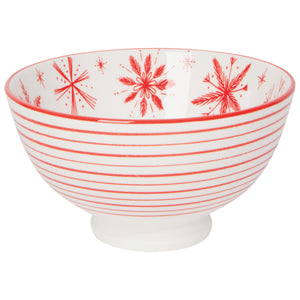 Snowflakes Stamped Christmas Bowl