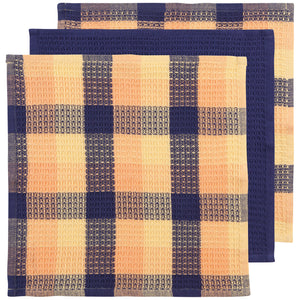 Check Dish Cloths S/3 - Dusk