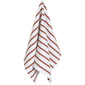 Basket Weave Tea Towel - Chestnut