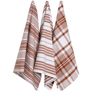 Jumbo Dish Towel S/3 Chestnut