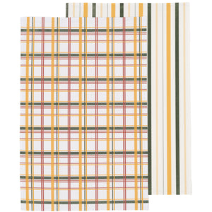 Recycled Tea Towel Autumnal S/2
