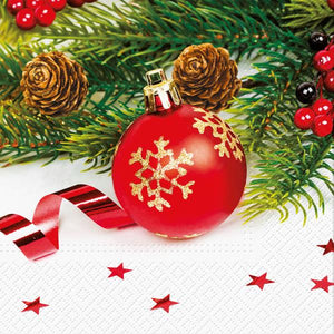 Lunch Napkin Bells & Pinecones