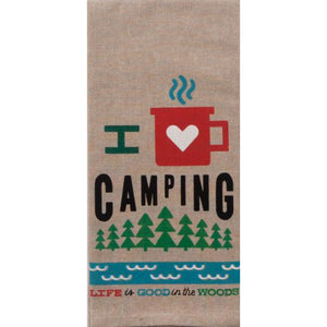 I Love Camping Tea Towel