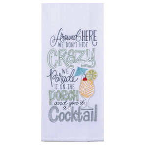 Crazy Cocktail Flour Sack Tea Towel