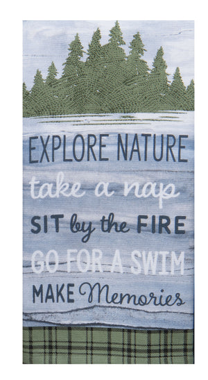 Cabin Life Rules Tea Towel