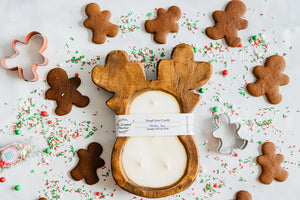 TSM Reindeer Dough Bowl Candle - Holiday Joy