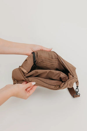 Brixley - Mocha Crescent Bag