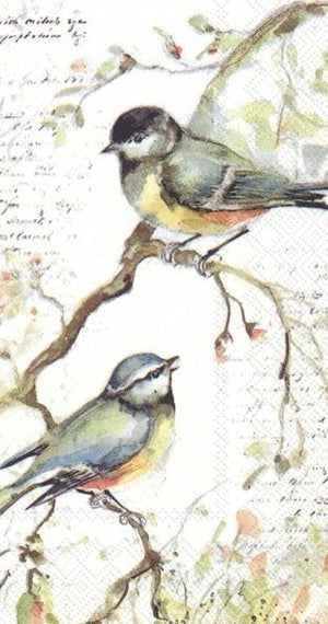 Guest Napkin - Happy little titmice