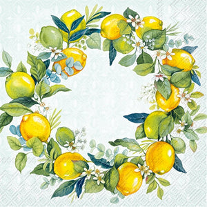 Lunch Napkin - Lemon Wreath
