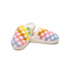 Rainbow Checkered Sliippers
