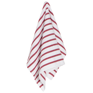 Basketweave Dishtowel Carmine