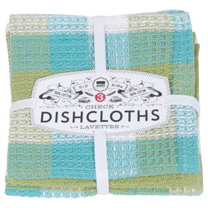 Check Dishcloths Leaf