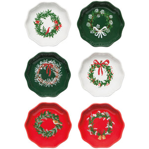 Pinch Bowl Set/6 Wreaths