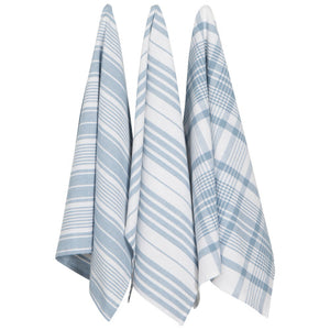 Jumbo Dishtowels Slate Blue S/3